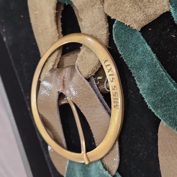 Miss sixty leather triple shade green genuine leather suede gorgeous - Picture 10 of 11